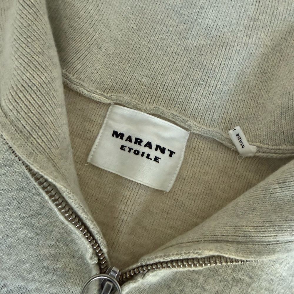 Isabel Marant Étoile Cream Zip-Up Sweater - Picture 5 of 8